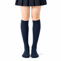 Calze al ginocchio 39-42 in maglia blu navy a trecce - stile classico