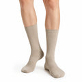 Calze sportive 35-38 in maglia beige a coste per uso quotidiano