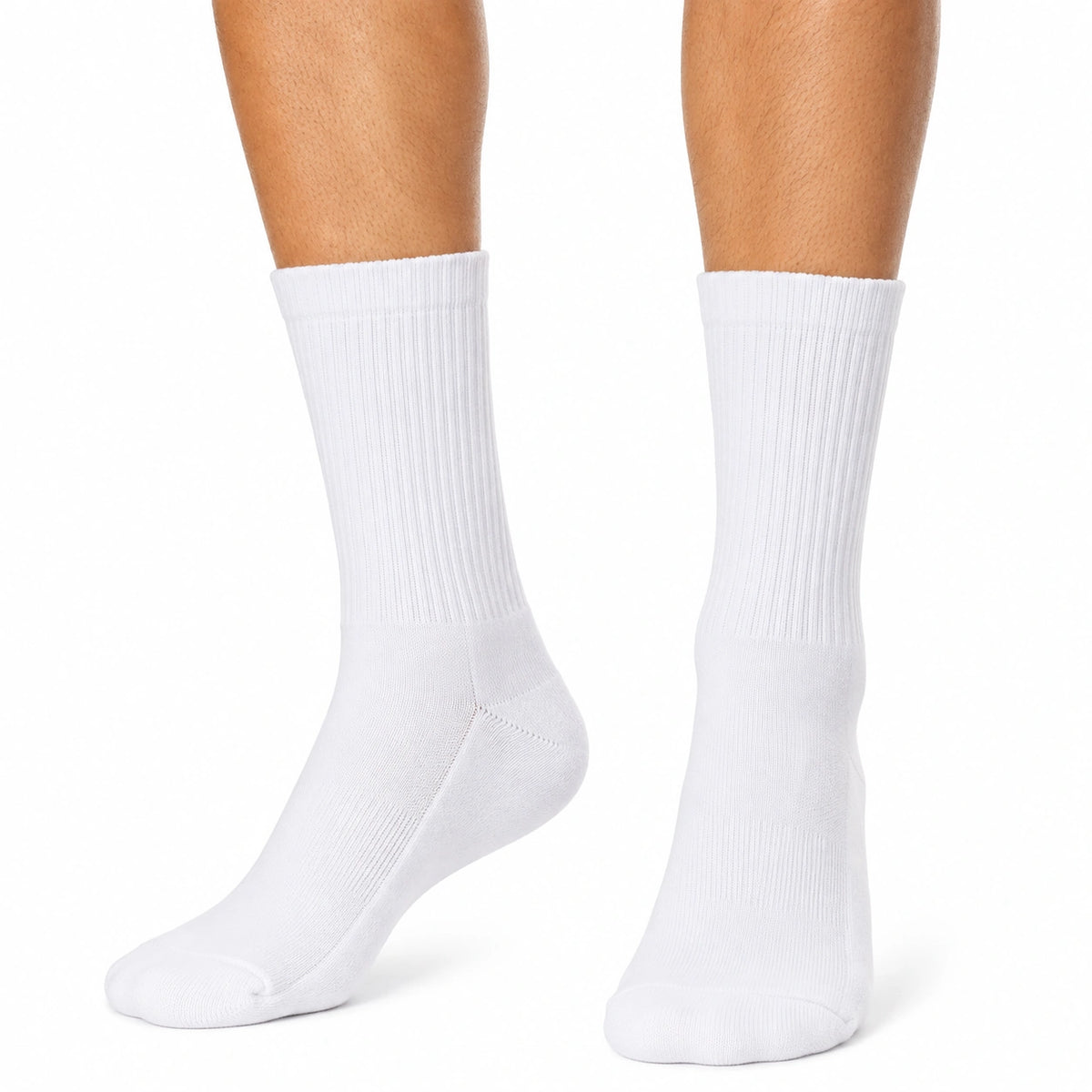 Calzini sportivi 39-42 in maglia bianca a coste