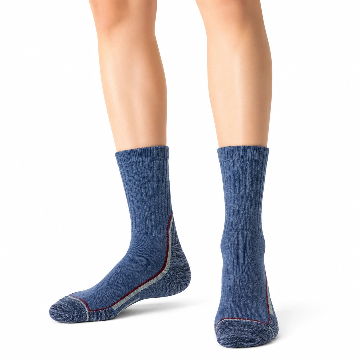 Calze sportive 39-42 in tessuto blu a coste per uso quotidiano