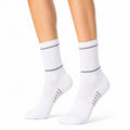 Calze sportive 39-42 in tessuto bianco e nero - stile a coste
