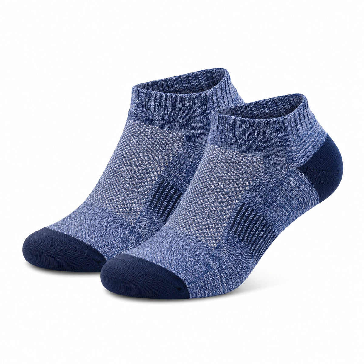 Calzini alla caviglia 35-38 in maglia blu per attività sportive con fascia elastica