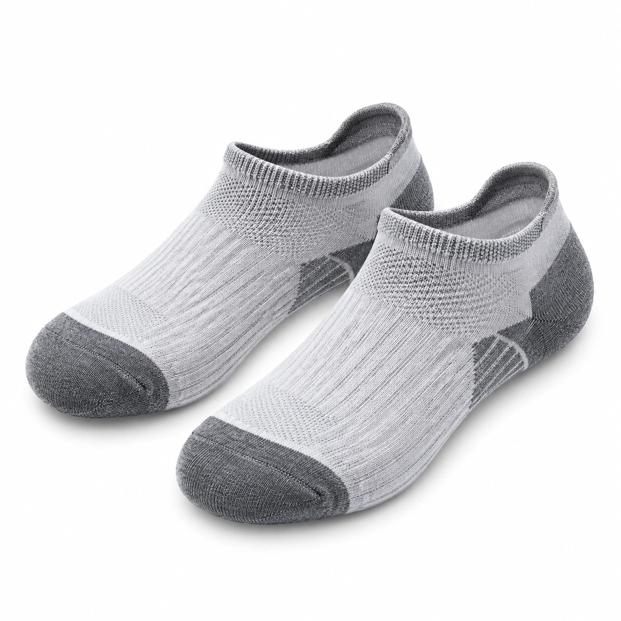 Calze corte 35-38 in tessuto a maglia grigio chiaro per uso quotidiano elastiche