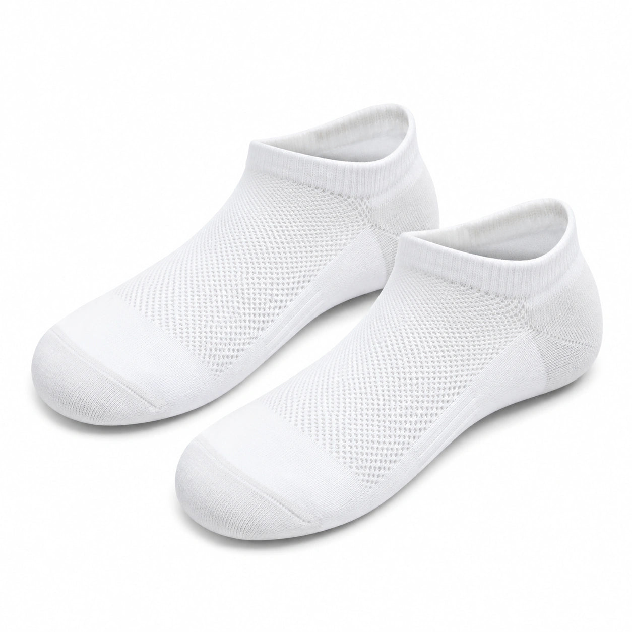 Calzini alla caviglia 43-46 in maglia bianco traspiranti