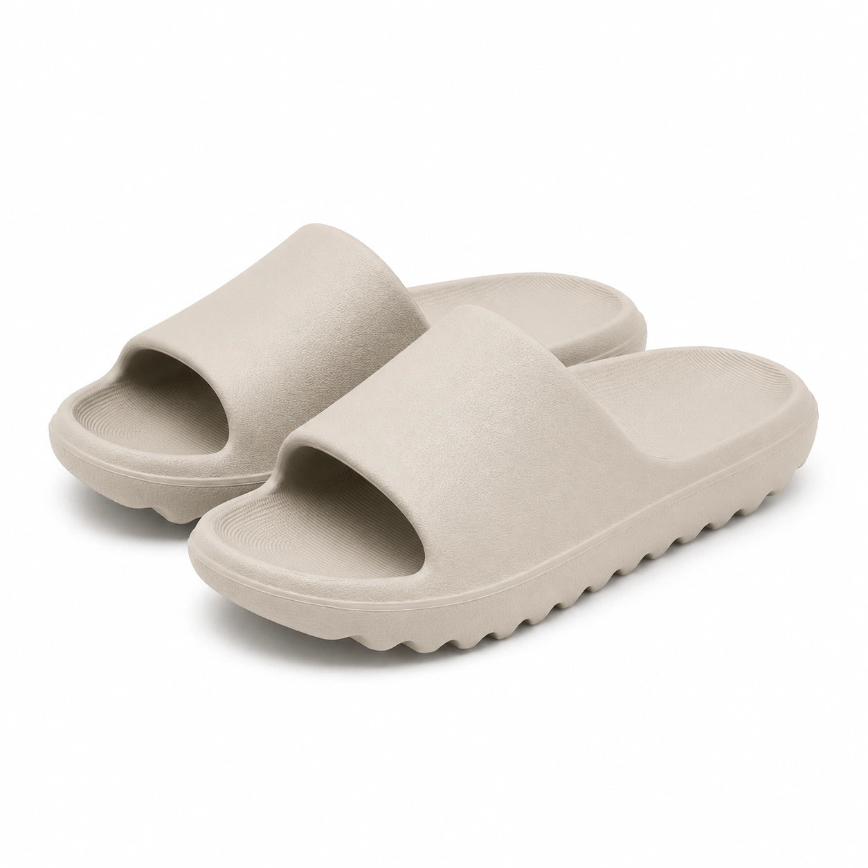 Ciabatte 38/39 in materiale sintetico espanso beige - suola sagomata antiscivolo