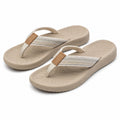 Infradito 42/43 beige con fascia in tessuto e suola sagomata per uso estivo