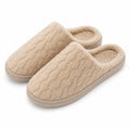 Pantofole da casa 38/39 in tessuto effetto sherpa beige - chiuse e morbide