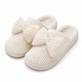 Pantofole da donna 40/41 in tessuto beige con fiocco - da interno